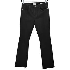Frame Le Mini Boot Cut Jeans Coated Black Noir High Rise LMB403C Size 31